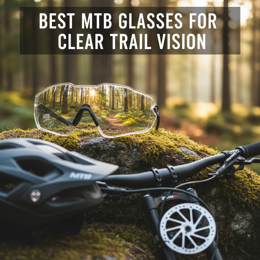 Professional blog header image for article titled: Best MTB Glasses for Clear Trail Vision. High quality, relevant imagery, clean composition.